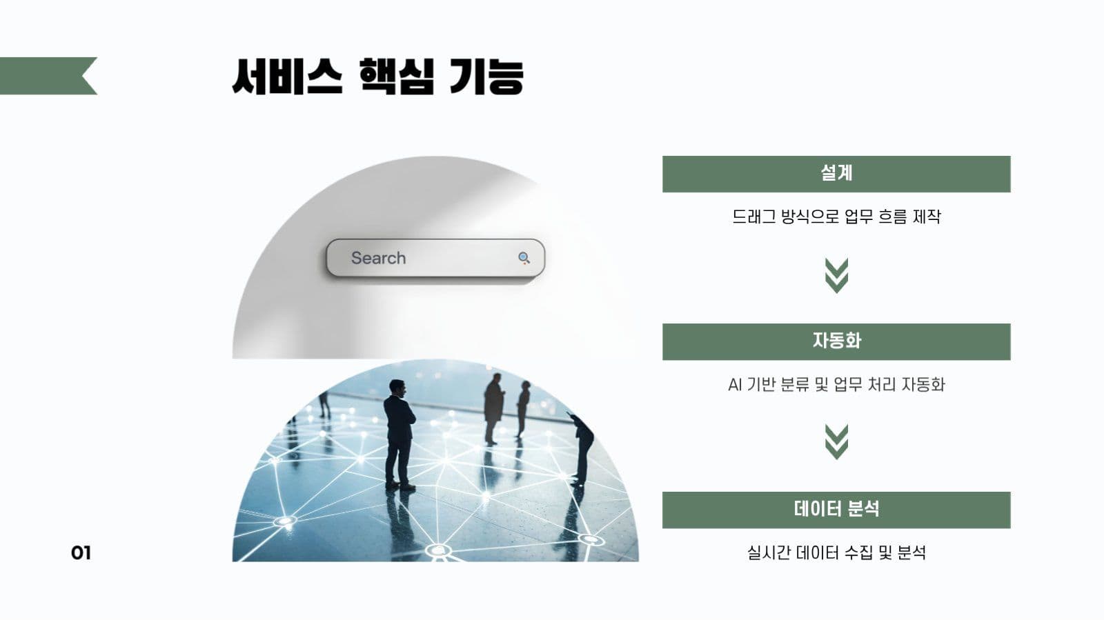 미니멀 레이아웃 비즈니스 프레젠테이션