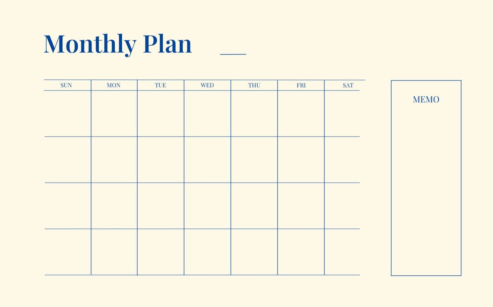 굿노트 Monthly Plan 