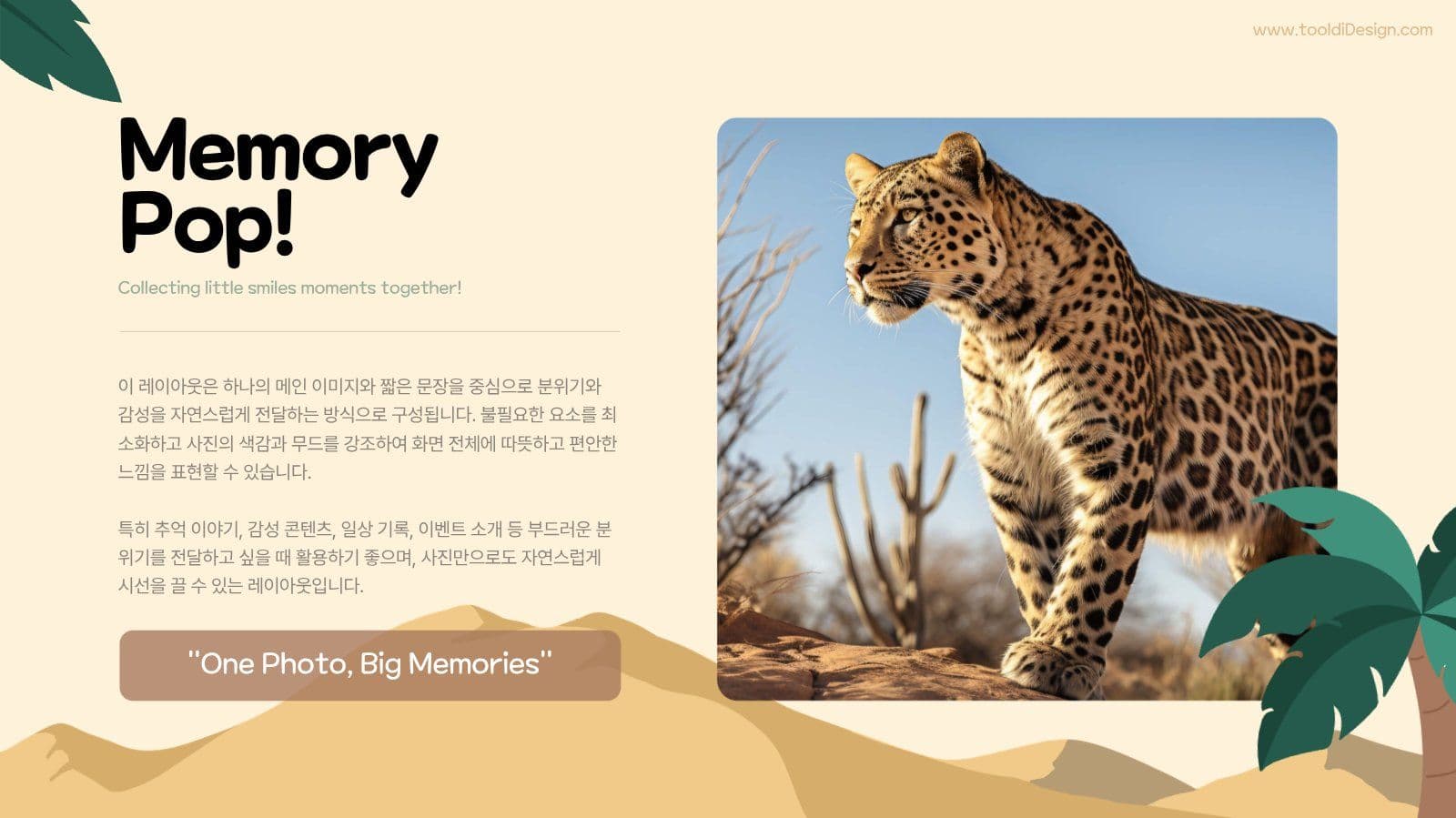 귀여운 동물 어린이 초등학교 PPT