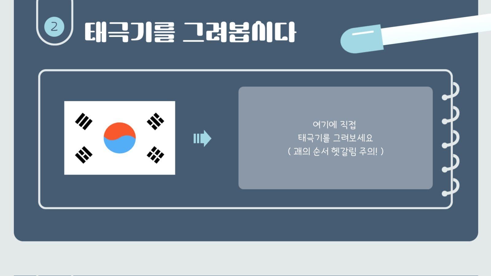 학교 수업 PPT 태극기를 공부해요
