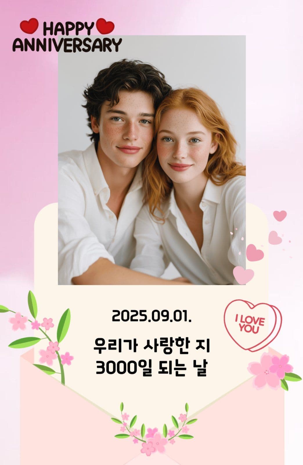 연인, 커플, 기념일 포토카드