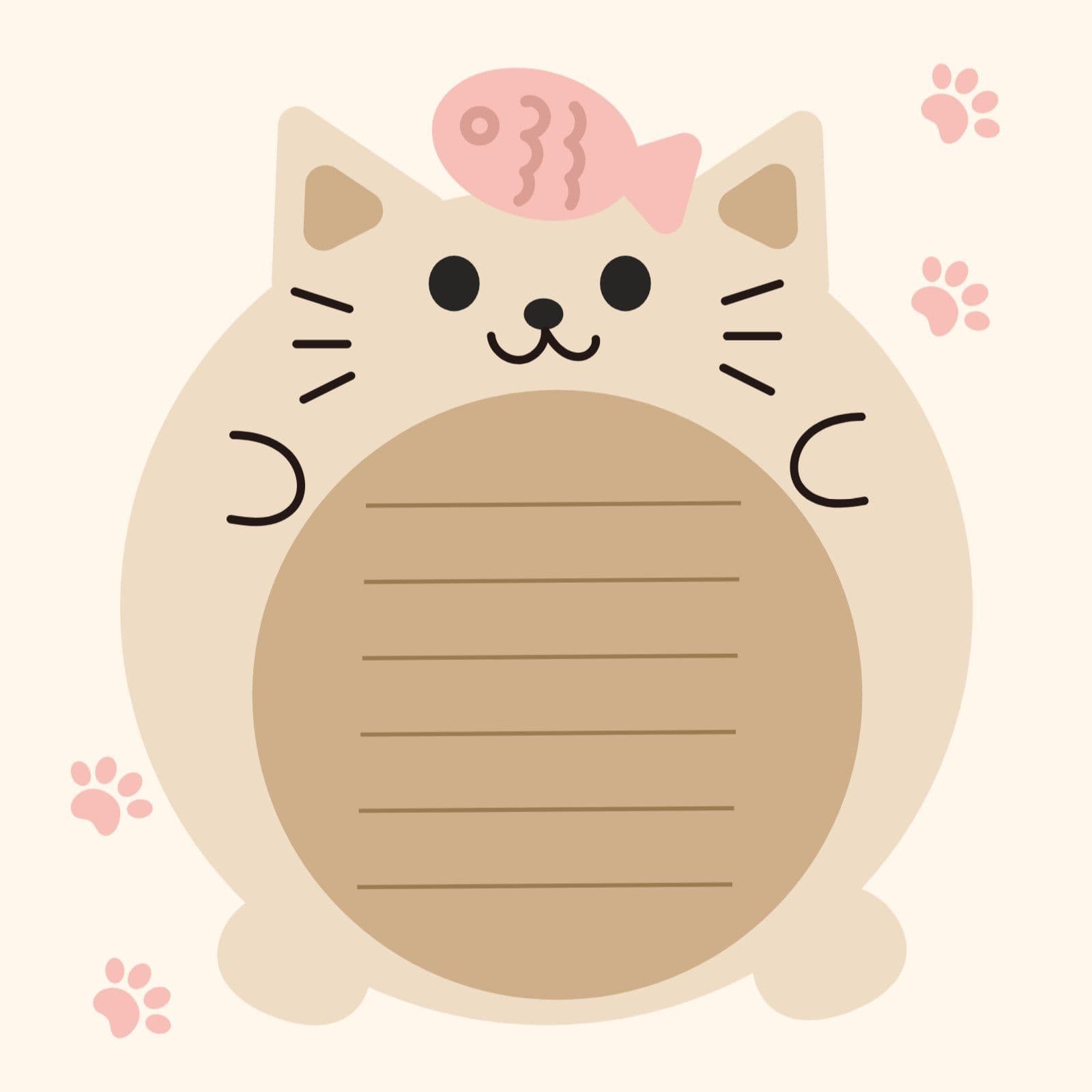 고양이 떡메모지