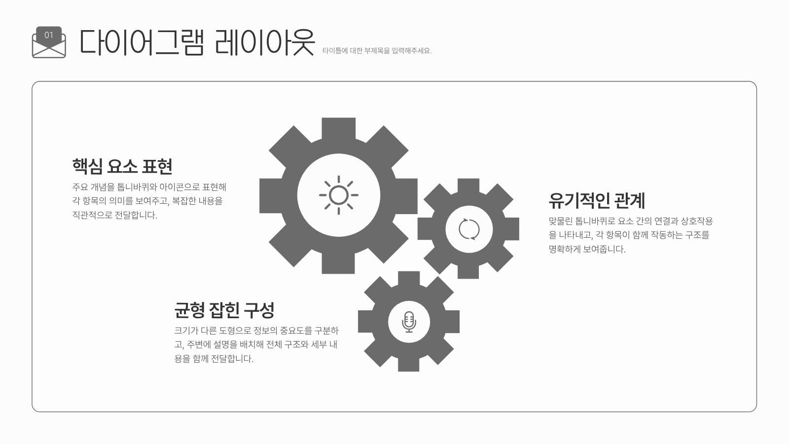 편지 봉투 컨셉의 프레젠테이션 템플릿 비즈니스