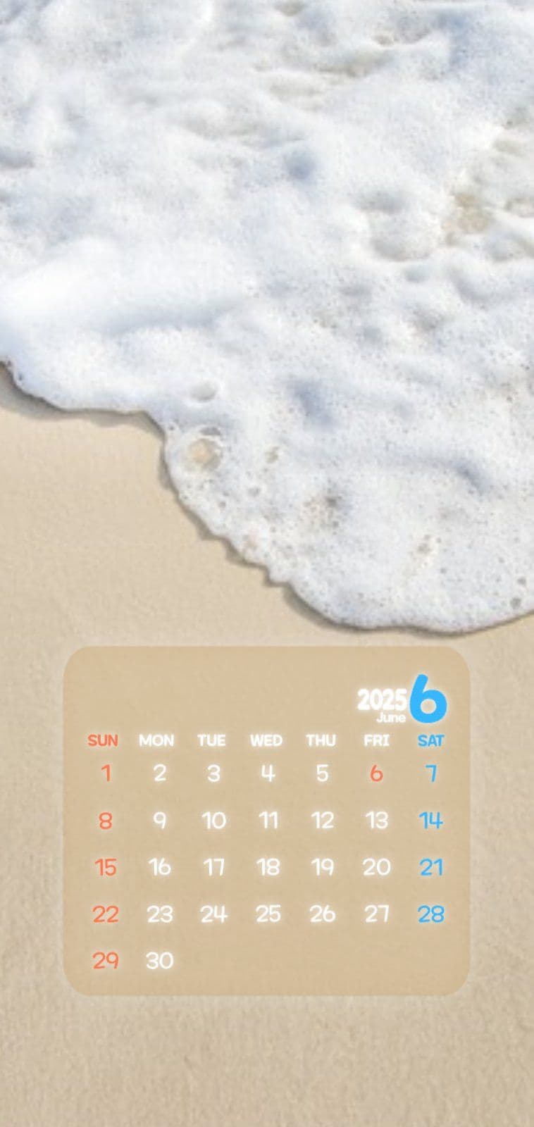 6월 달력 폰배경