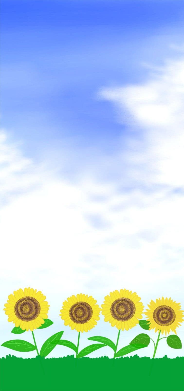 파란 하늘바라기 해바라기꽃 Wallpaper Templates