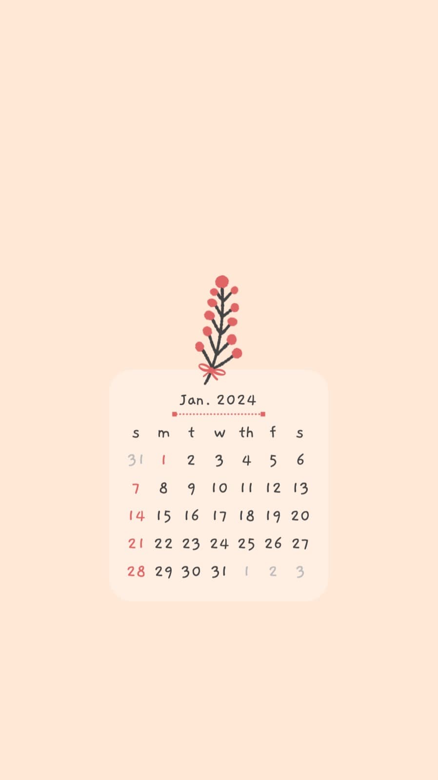 2024년 1월 일러스트 배경화면