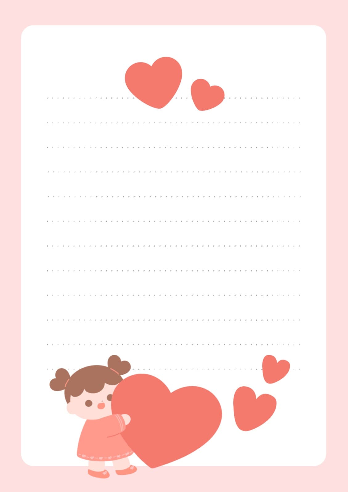 하트 편지지