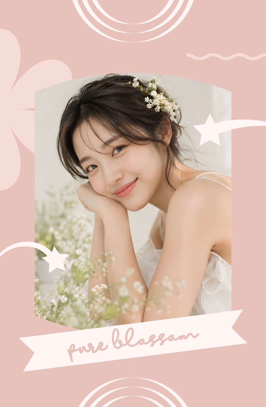 핑크 심플 웨딩 포토카드 Photo Card Templates