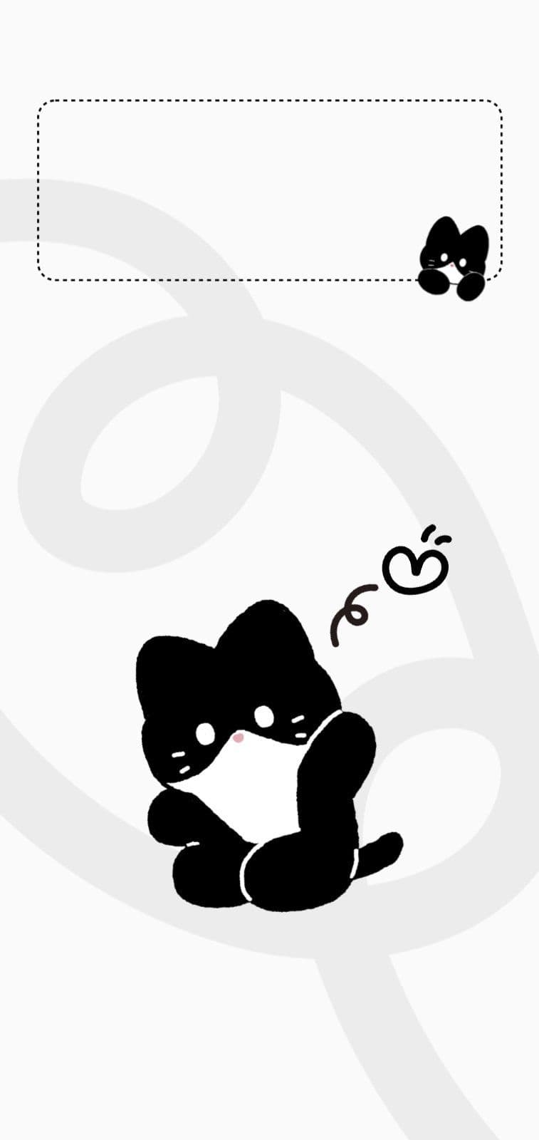 검은 고양이 핸드폰 잠금화면