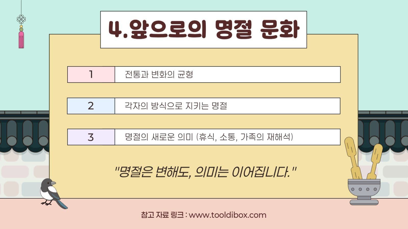 깔끔 아기자기 명절 문화 변화 PPT