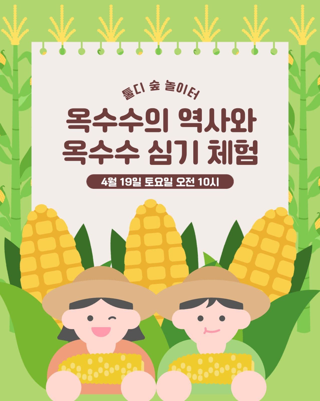 옥수수 심기 체험