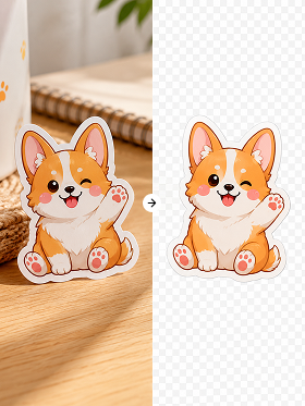 Make goods and stickers
as transparent PNGs