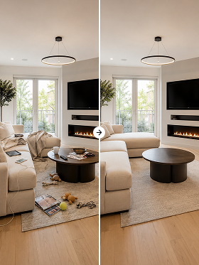Remove everyday clutter from
listing and interior photos