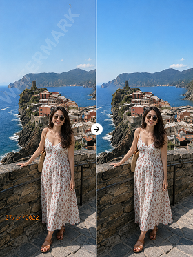 Erase date stamps from
photos without a trace