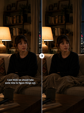 Restore captioned images
back to their original background